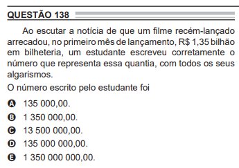 exemplo de questao enem (questao 138)