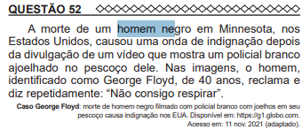 exemplo de questao enem (questao 52)