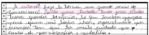 exemplo de texto que tangenciou o tema