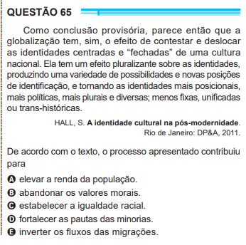exemplo de questao enem (questao 65)